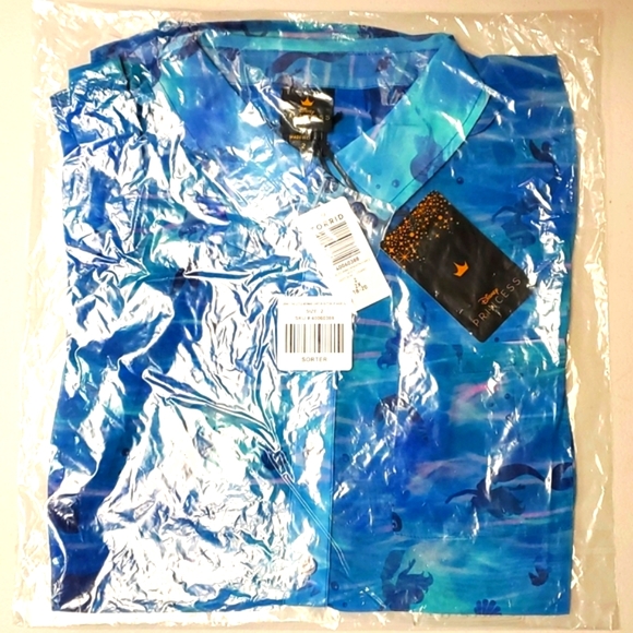 ❤️NWT VINTAGE TORRID TOP - DISNEY PRINCESS ARIEL LITTLE MERMAID CHIFFON BLOUSE - Picture 6 of 10
